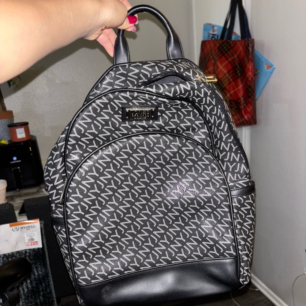 Black and Gray Logo Backpack